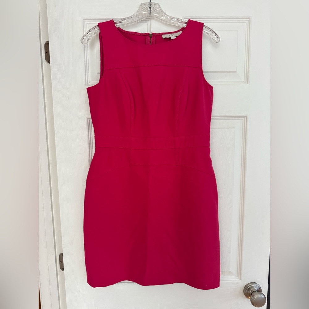 LOFT Vibrant Pink Mini Dress